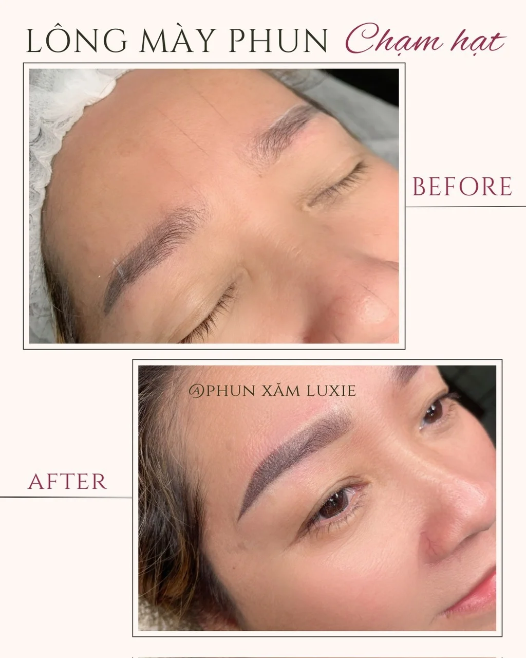 Đánh giá khách hàng sử dụng dịch vụ phun mày Luxie