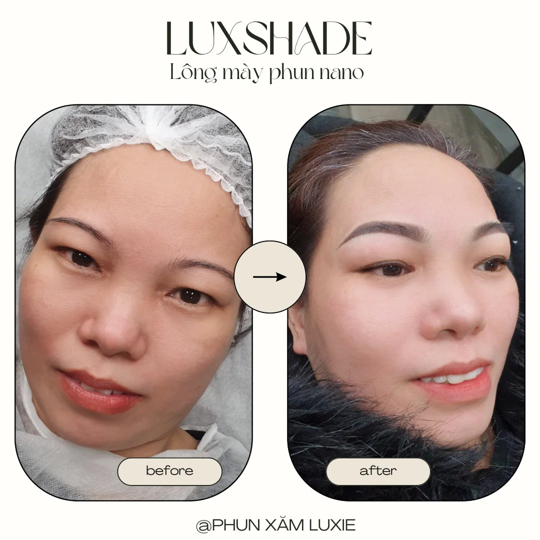 Đánh giá khách hàng sử dụng dịch vụ phun mày Luxie