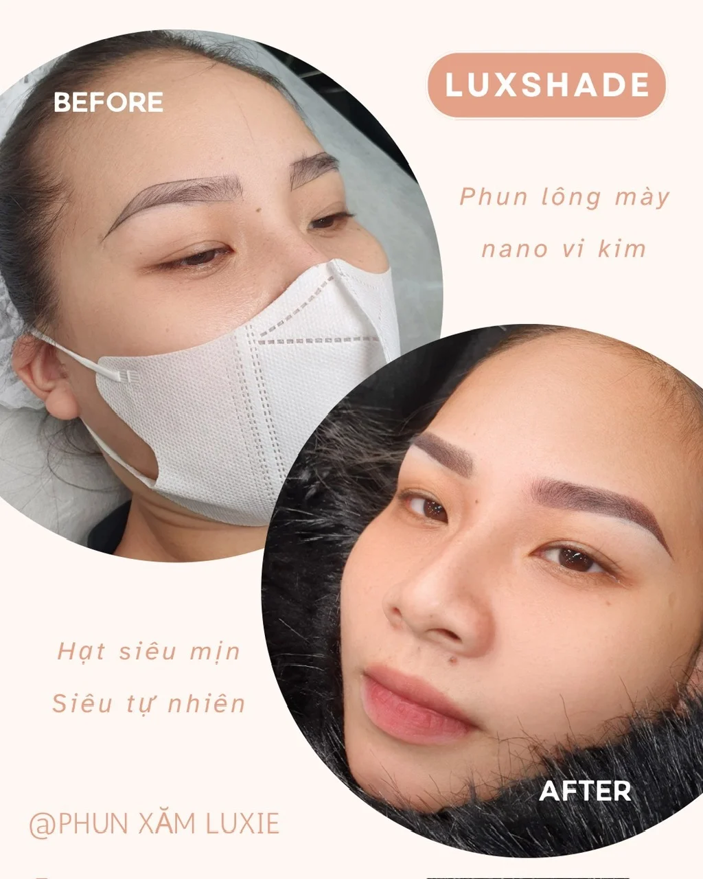 Đánh giá khách hàng sử dụng dịch vụ phun mày Luxie