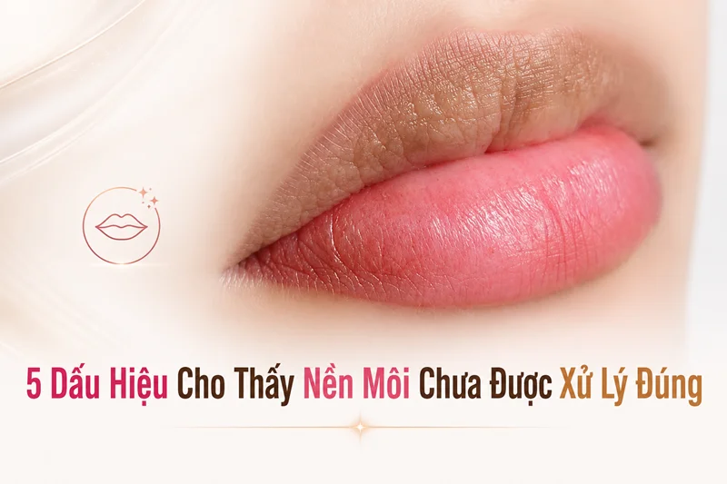 Môi Sau Phun Nhiều Lần Không Lên Màu: 5 Dấu Hiệu Cho Thấy Nền Môi Chưa Được Xử Lý Đúng