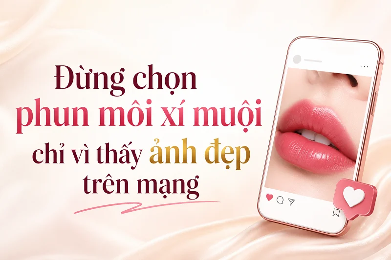 Đừng chọn phun môi xí muội chỉ vì thấy ảnh đẹp trên mạng