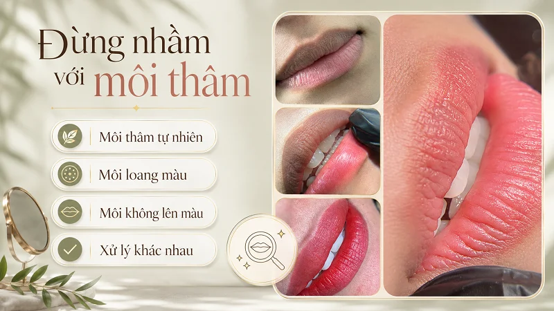 Môi bết màu khác gì với môi thâm, môi loang và môi không lên màu? Môi bết màu khác gì với môi thâm, môi loang và môi không lên màu?