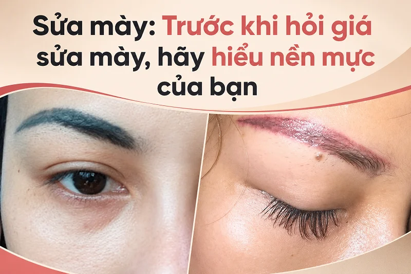 Mày cũ không phải cứ đè màu mới là đẹp: trước khi hỏi giá sửa mày, hãy hiểu nền mực của bạn