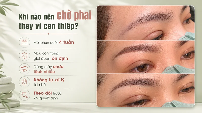 Khi nào nên chờ lông mày phai thay vì can thiệp? Khi nào nên chờ lông mày phai thay vì can thiệp?