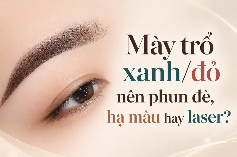 Mày trổ xanh/đỏ nên phun đè, hạ màu hay laser? Cách chọn đúng theo nền mực cũ
