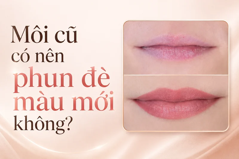 Môi cũ có nên phun đè màu mới không? Đừng vội khi nền môi chưa đủ điều kiện
