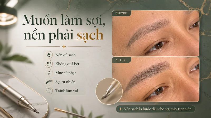 Muốn làm sợi trên nền cũ thì nền phải sạch Muốn làm sợi trên nền cũ thì nền phải sạch
