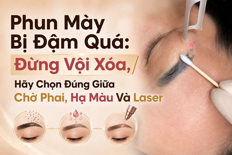 Phun Mày Bị Đậm Quá: Đừng Vội Xóa, Hãy Chọn Đúng Giữa Chờ Phai, Hạ Màu Và Laser