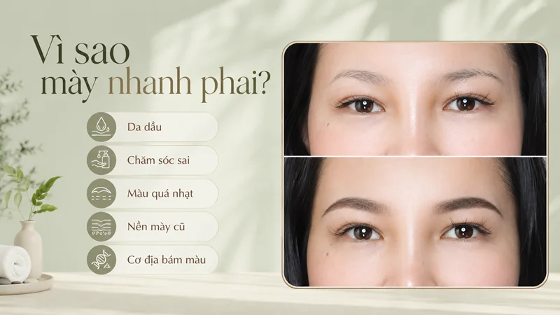Những yếu tố khiến chân mày nhanh phai màu Những yếu tố khiến chân mày nhanh phai màu